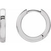 14K White Hinged 14 mm Hoop Earring Siddiqui Jewelers