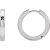 14K White Hinged 18 mm Hoop Earrings Siddiqui Jewelers