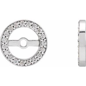 Platinum .08 CTW Diamond Earring Jackets with 5.3 mm ID-Siddiqui Jewelers