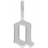 14K White Gothic Initial A Charm/Pendant Siddiqui Jewelers