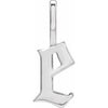 14K White Gothic Initial E Charm/Pendant Siddiqui Jewelers