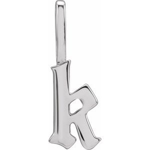 14K White Gothic Initial K Charm/Pendant Siddiqui Jewelers