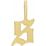 14K Yellow Gothic Initial S Charm/Pendant Siddiqui Jewelers