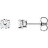 Platinum 4.5 mm Stuller Lab-Grown Moissanite Stud Earrings Siddiqui Jewelers