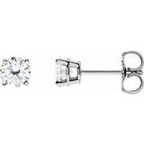 Sterling Silver 4.5 mm Stuller Lab-Grown Moissanite Stud Earrings Siddiqui Jewelers