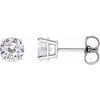 Platinum 5.5 mm Stuller Lab-Grown Moissanite Stud Earrings Siddiqui Jewelers