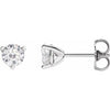 14K White 4.5 mm Round Stuller Lab-Grown Moissanite‚Ñ¢ Earrings Siddiqui Jewelers