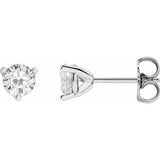 14K White 4.5 mm Round Stuller Lab-Grown Moissanite‚Ñ¢ Earrings Siddiqui Jewelers