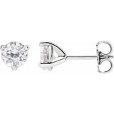 Sterling Silver 5 mm Round Stuller Lab-Grown Moissanite‚Ñ¢ Earrings Siddiqui Jewelers