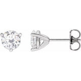 Platinum 5.5 mm Round Stuller Lab-Grown Moissanite‚Ñ¢ Earrings Siddiqui Jewelers