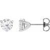 Sterling Silver 5.5 mm Round Stuller Lab-Grown Moissanite‚Ñ¢ Earrings Siddiqui Jewelers