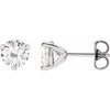 14K White 6 mm Round Stuller Lab-Grown Moissanite‚Ñ¢ Earrings Siddiqui Jewelers