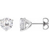 14K White 6.5 mm Round Stuller Lab-Grown Moissanite‚Ñ¢ Earrings Siddiqui Jewelers