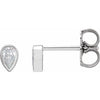 14K White 1/5 CTW Diamond Micro Bezel-Set Earrings-Siddiqui Jewelers