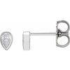 14K White 1/10 CT Diamond Micro Bezel-Set Single Earring-Siddiqui Jewelers