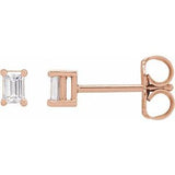 14K Rose .08 CTW Natural Diamond Stud Earrings Siddiqui Jewelers