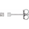 Sterling Silver .05 CTW Natural Diamond Bezel-Set Earrings Siddiqui Jewelers