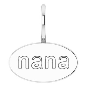 14K White "Nana" Charm/Pendant Siddiqui Jewelers