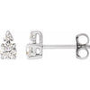 14K White 1/3 CTW Lab-Grown Diamond Earrings  Siddiqui Jewelers