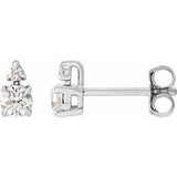 14K White 1/3 CTW Lab-Grown Diamond Earrings  Siddiqui Jewelers