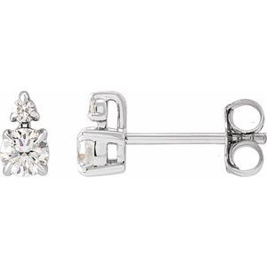 14K White 1/3 CTW Lab-Grown Diamond Earrings  Siddiqui Jewelers