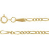 14K Yellow 1.9 mm Diamond-Cut Figaro 16" Chain Siddiqui Jewelers