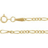 14K Yellow 1.9 mm Diamond-Cut Figaro 24" Chain Siddiqui Jewelers