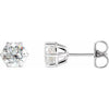 14K White 1/2 CTW Diamond 6-Prong Stud Earrings-Siddiqui Jewelers