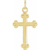 14K Yellow 17x11 mm Cross Pendant-Siddiqui Jewelers