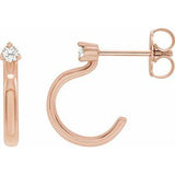 14K Rose 1/8 CTW Natural Diamond Hoop Earring Siddiqui Jewelers