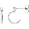 14K White 1/8 CTW Natural Diamond Hoop Earring Siddiqui Jewelers