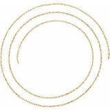 18K Yellow 1.25 mm Rope Per Inch Chain -Siddiqui Jewelers