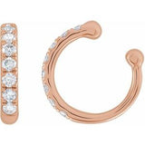 14K Rose 1/6 CTW Diamond Ear Cuff-Siddiqui Jewelers