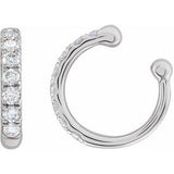 14K White 1/6 CTW Diamond Ear Cuff-Siddiqui Jewelers