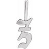 14K White Gothic Initial Z Charm/Pendant Siddiqui Jewelers