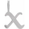 14K White Gothic Initial X Charm/Pendant Siddiqui Jewelers