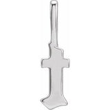 14K White Gothic Initial T Charm/Pendant Siddiqui Jewelers