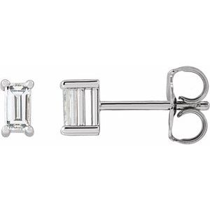 14K White 1/5 CTW Lab-Grown Diamond Stud Earrings Siddiqui Jewelers