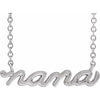Platinum 19.57x4.61 mm Nana 18" Necklace Siddiqui Jewelers