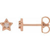 14K Rose Natural White Opal Petite Star Earrings Siddiqui Jewelers