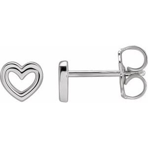 Platinum Heart Earrings Siddiqui Jewelers