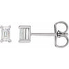 14K White .08 CTW Natural Diamond Stud Earrings Siddiqui Jewelers