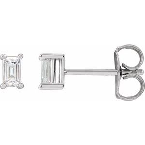 14K White .08 CTW Natural Diamond Stud Earrings Siddiqui Jewelers