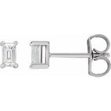 Platinum .08 CTW Natural Diamond Stud Earrings Siddiqui Jewelers