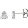 Sterling Silver 5 mm Rose-Cut Lab-Grown Moissanite Stud Earrings Siddiqui Jewelers