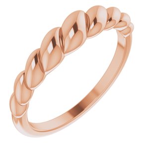 14K Rose Rope Dome Ring Siddiqui Jewelers