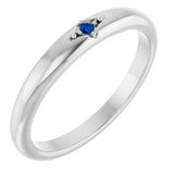 Platinum Natural Blue Sapphire Stackable Ring Siddiqui Jewelers