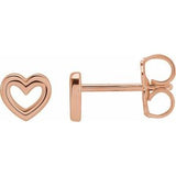 14K Rose Heart Earrings Siddiqui Jewelers