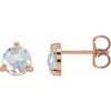 14K Rose 1 CTW Rose-Cut Natural Diamond Stud Earrings Siddiqui Jewelers