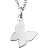 Sterling Silver Tiny Posh® Butterfly 16-18" Necklace - Siddiqui Jewelers